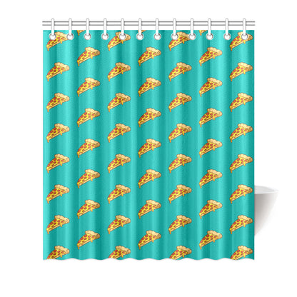 Pizza Pattern Print Design A03 Shower Curtain