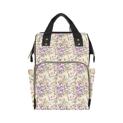 Tulip Pattern Print Design TP04 Diaper Bag Backpack