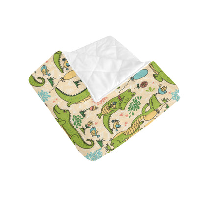 Alligator Pattern Print Design 01 Premium Quilt