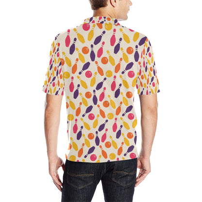 Bowling Pattern Print Design 06 Men Polo Shirt
