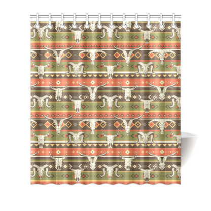 American indian Skull Animal Shower Curtain