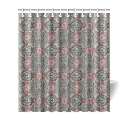 Calendar Aztec Pattern Print Design 04 Shower Curtain