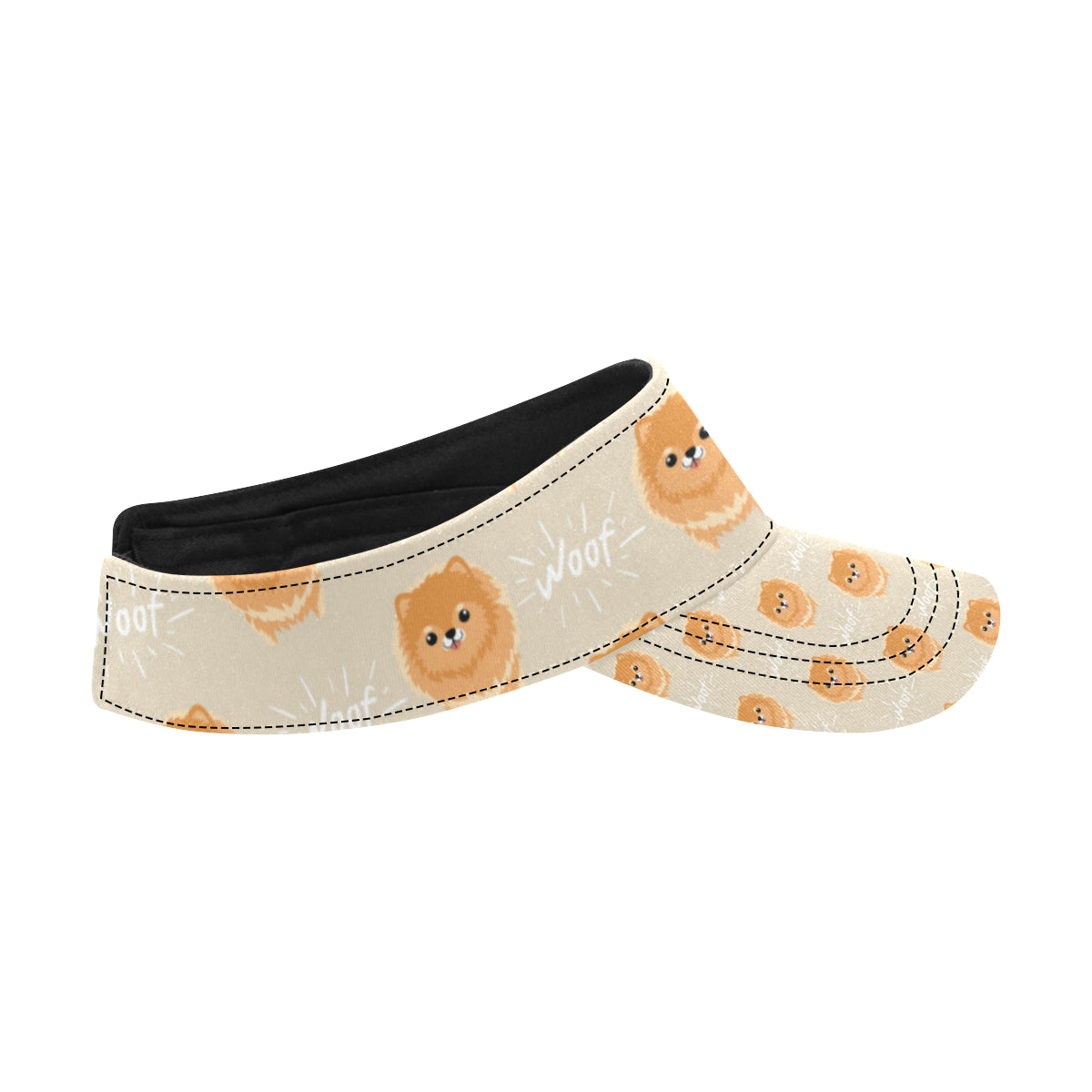 Pomeranians Pattern Print Design A04 Unisex Sun Visor