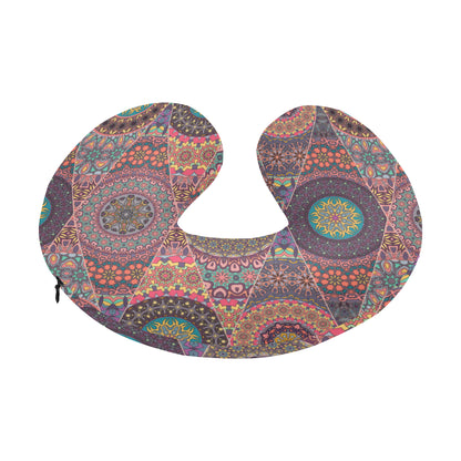 Bohemian Pattern Print Design 07 U-Shaped Travel Neck Pillow