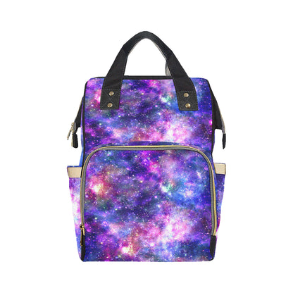 Galaxy Night Stardust Space Print Diaper Bag Backpack