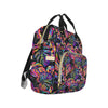 Neon Color Tropical Palm Leaves Diaper Bag Backpack