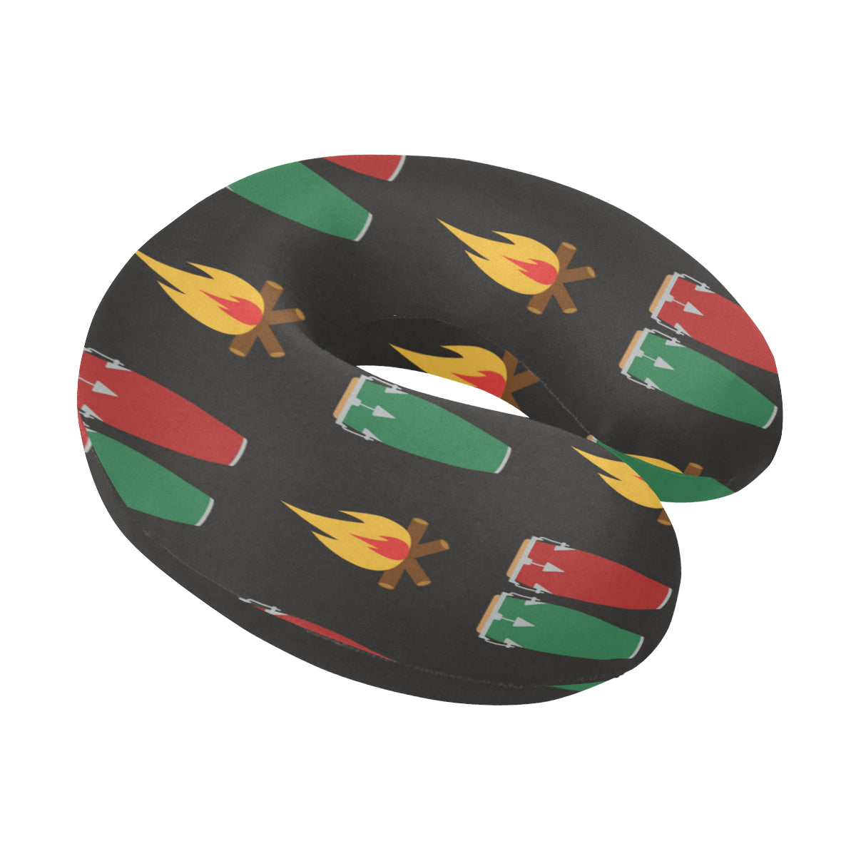 Conga Pattern Print Design 01 U-Shaped Travel Neck Pillow