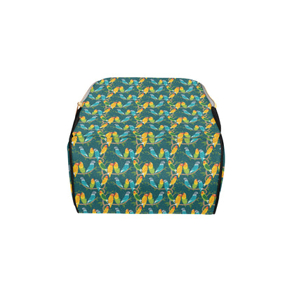 Lovebird Pattern Print Design 02 Diaper Bag Backpack