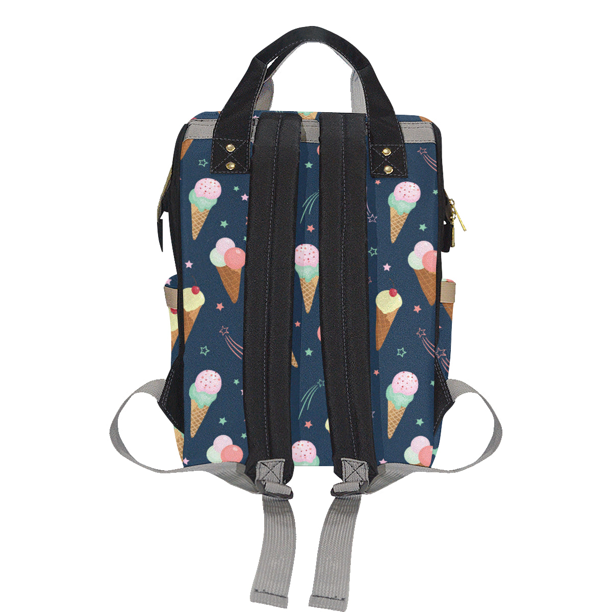 Ice Cream Pattern Print Design 04 Diaper Bag Backpack
