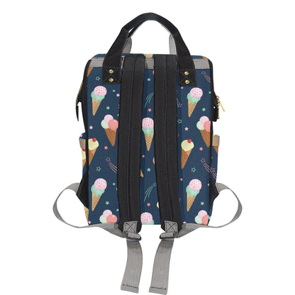Ice Cream Pattern Print Design 04 Diaper Bag Backpack