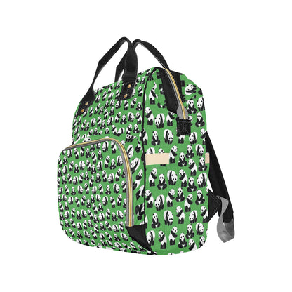 Panda Bear Pattern Themed Print Diaper Bag Backpack
