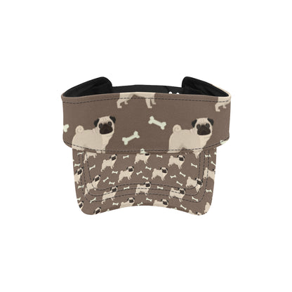 Pug Pattern Print Design A02 Unisex Sun Visor