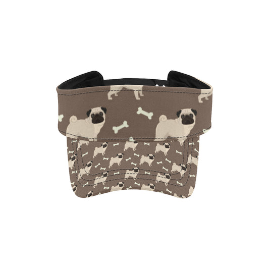 Pug Pattern Print Design A02 Unisex Sun Visor