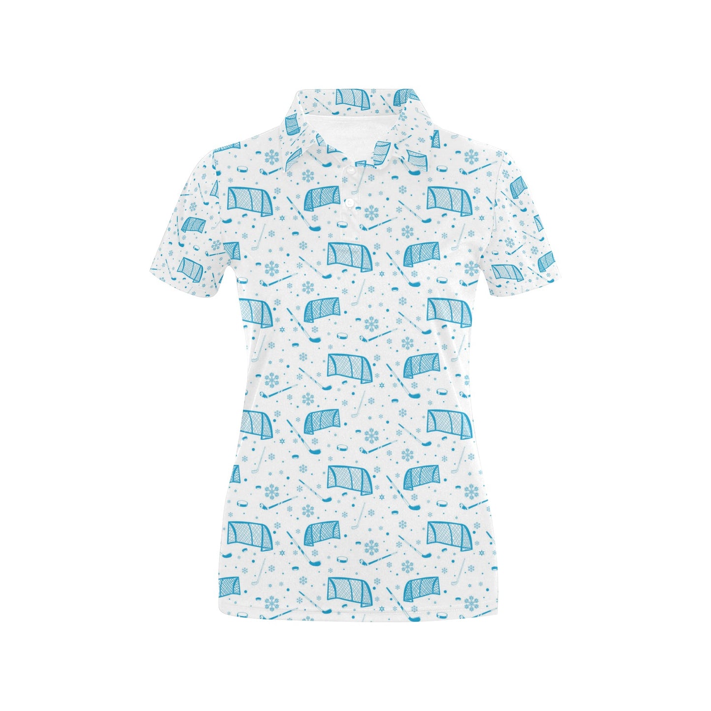 Hockey Print Design LKS303 Women's Polo Shirt