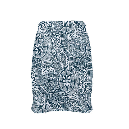 Samoan Pattern Print Design LKS306 17" Golf & Pickleball Skort with Pockets