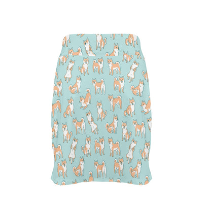 Shiba Inu Print Design LKS304 17" Golf & Pickleball Skort with Pockets