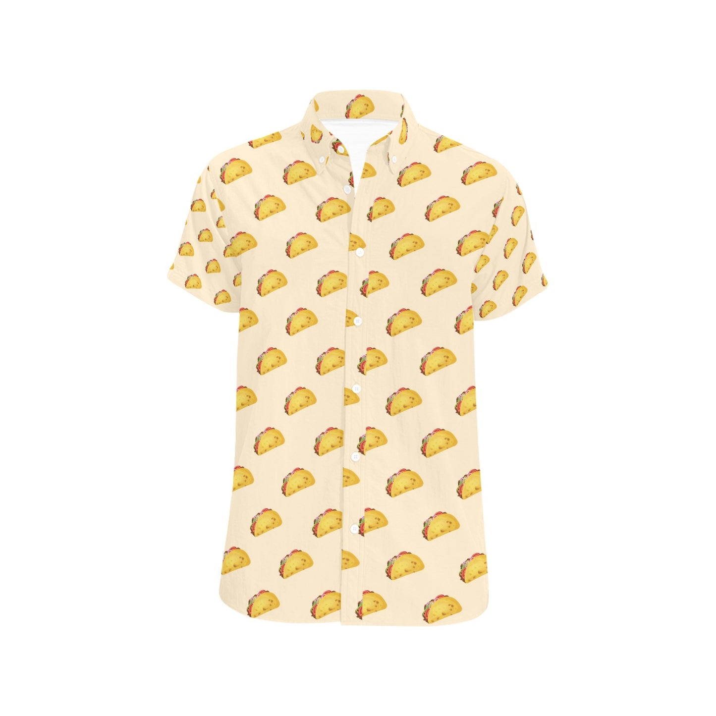 Taco Print Design LKS302 Men Short Sleeve Button Up Shirt