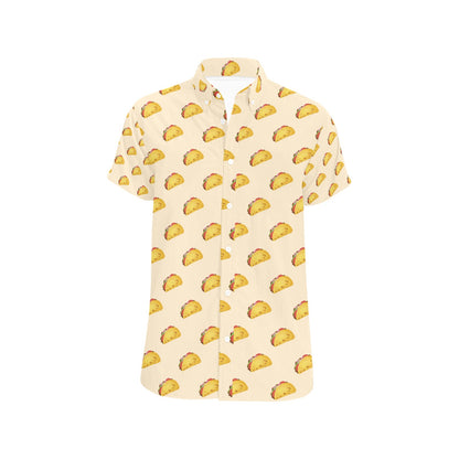 Taco Print Design LKS302 Men Short Sleeve Button Up Shirt