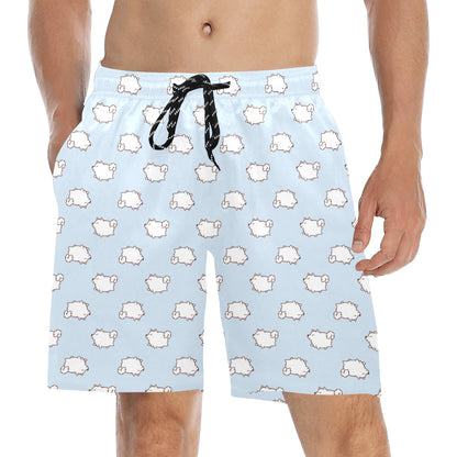 Samoyeds Print Design LKS301 Men's Swim Trunks Beach Shorts