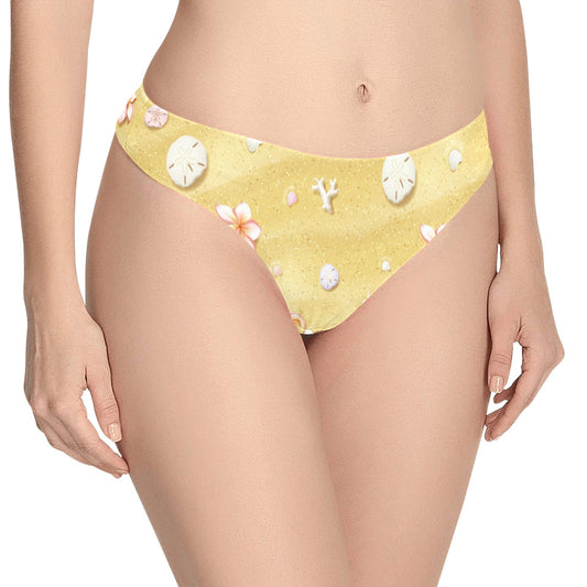 Beach Theme Print Women's Thongs