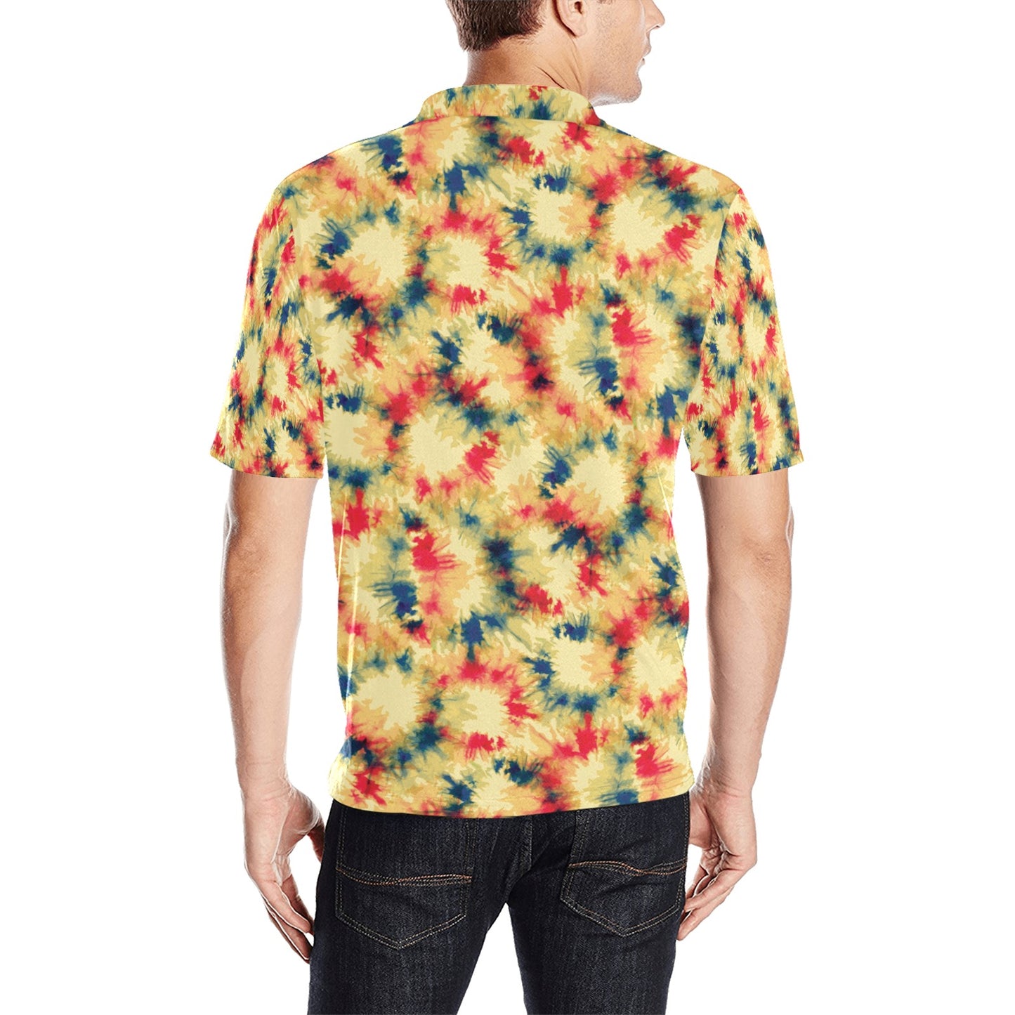 Tie Dye Print Design LKS302 Men Polo Shirt