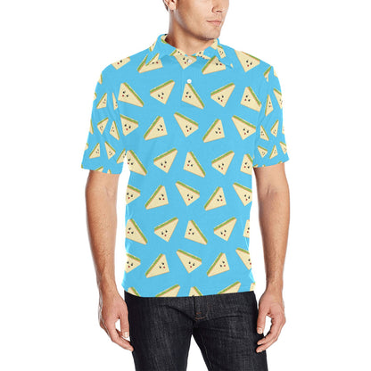 Sandwich Emoji Print Design LKS305 Men Polo Shirt