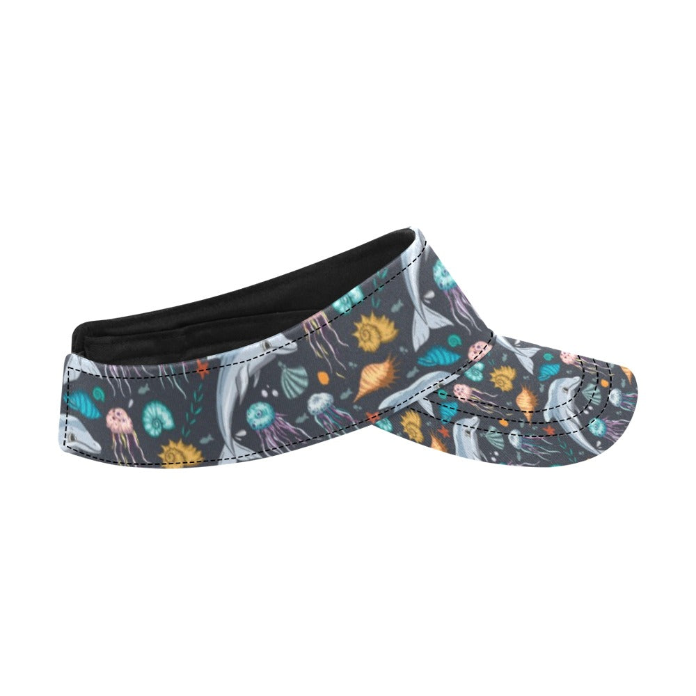 Underwater Dolphin Print Design LKS304 Unisex Sun Visor