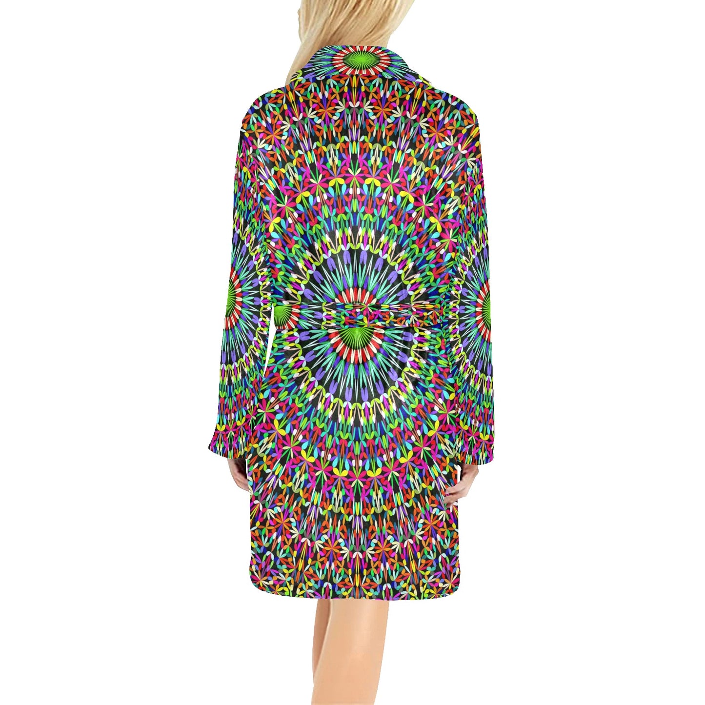Bohemian Colorful Style Print Women's Fleece Robe