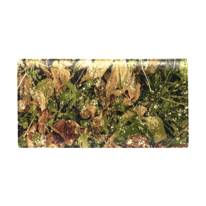 Camo Realistic Tree Forest Texture Print Women's Trifold Wallet