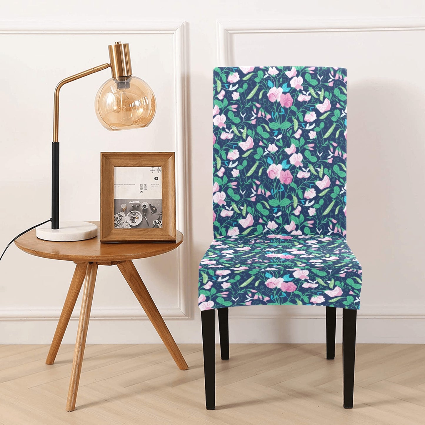 Sweet Pea Print Design LKS303 Dining Chair Slipcover