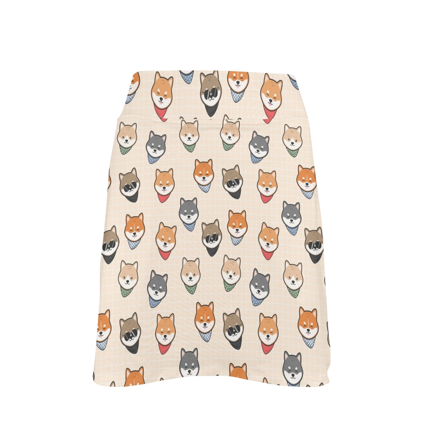Shiba Inu Print Design LKS3010 17" Golf & Pickleball Skort with Pockets