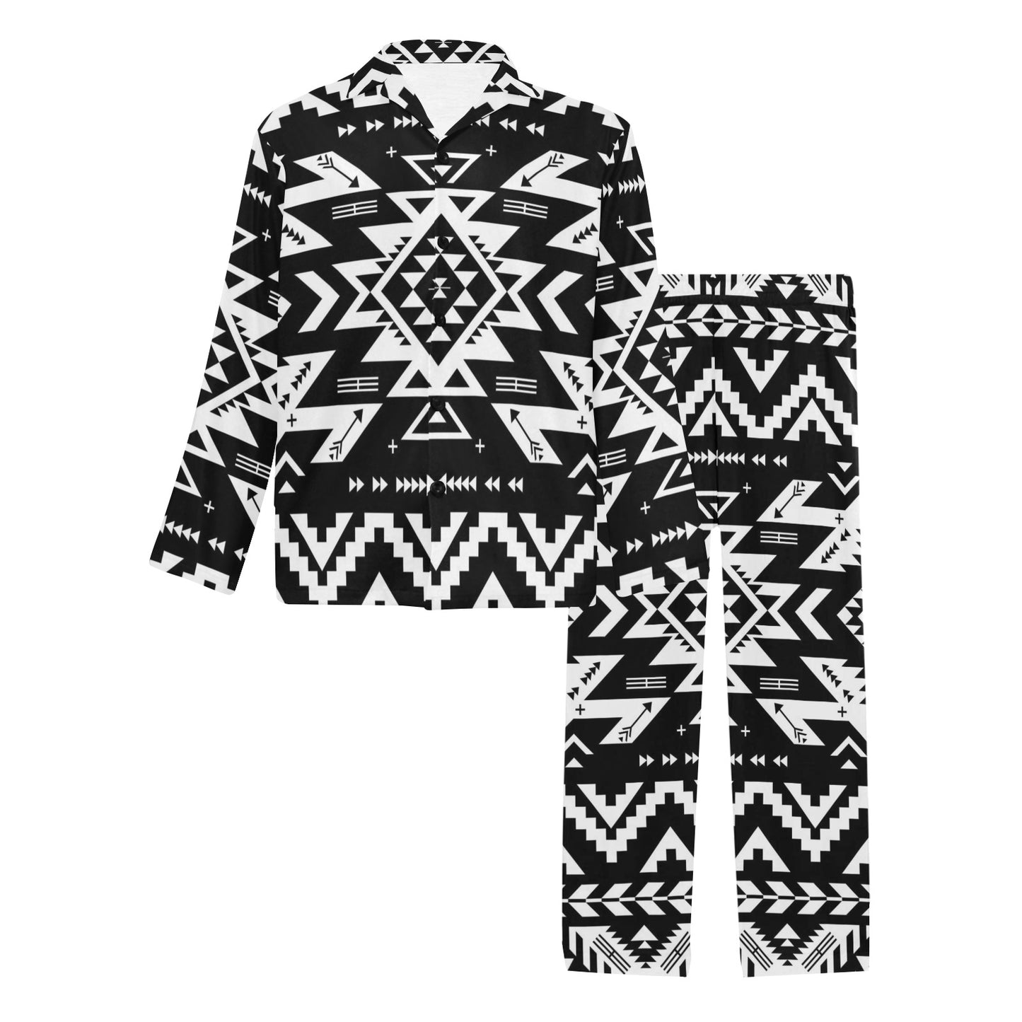 Tribal indians native aztec Men's Long Pajama Set