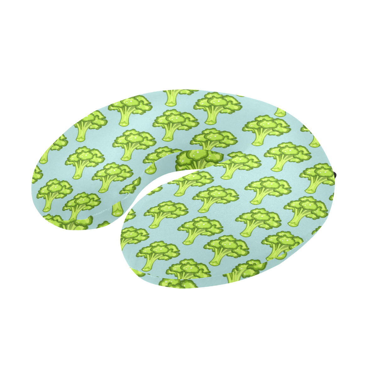 Broccoli Pattern Print Design 02 U-Shaped Travel Neck Pillow