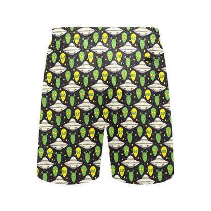Alien UFO Pattern Men's Swim Trunks Beach Shorts