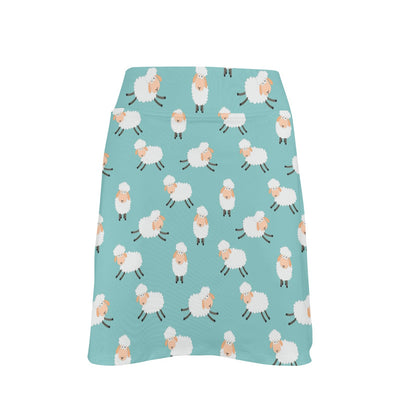 Sheep Print Design LKS406 17" Golf & Pickleball Skort with Pockets