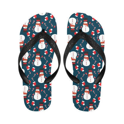 Snowman Print Design LKS301 Flip Flops