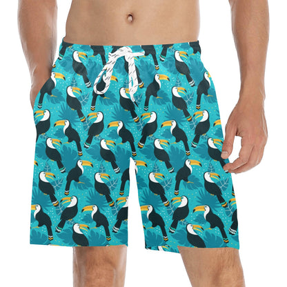 Toucan Parrot Pattern Print Men's Swim Trunks Beach Shorts