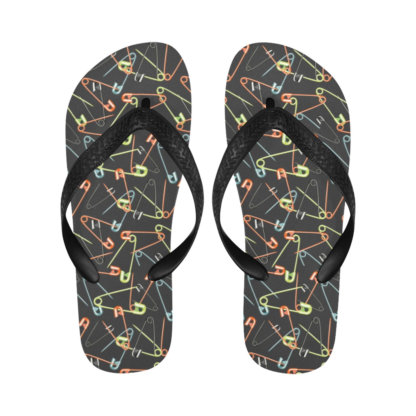 Safety Pin Print Design LKS301 Flip Flops