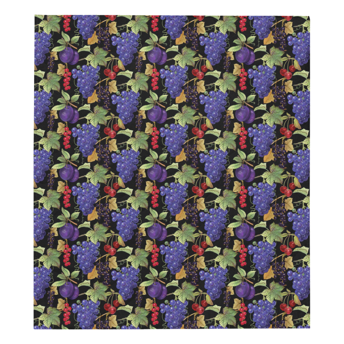 Grape Pattern Print Design GP05 Premium Quilt