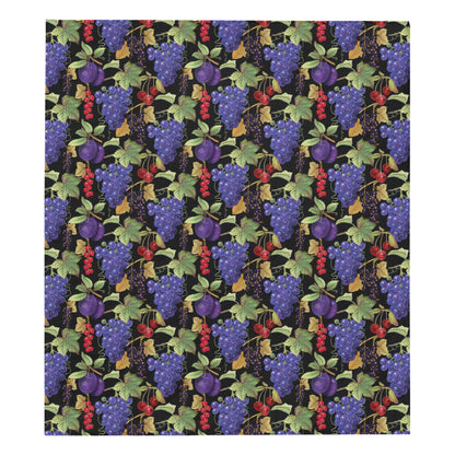 Grape Pattern Print Design GP05 Premium Quilt