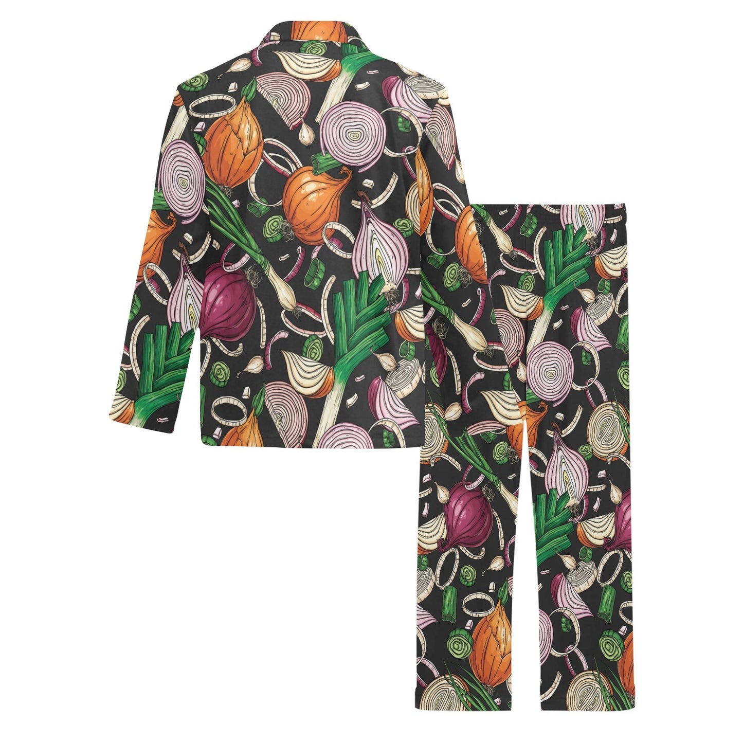 Onion Pattern Print Design A03 Men's Long Pajama Set