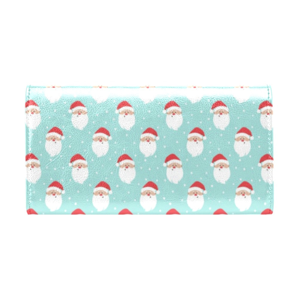 Santa Print Design LKS308 Women's Trifold Wallet