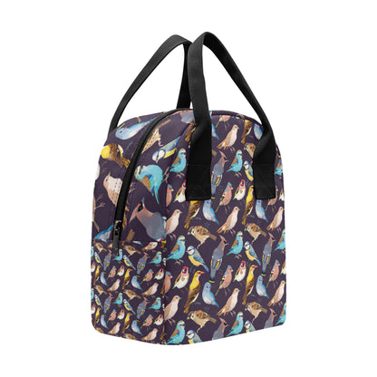 Bird Cute Print Pattern Insulated Lunch Bag