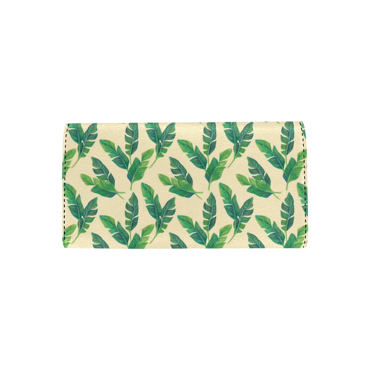 Banana Leaf Pattern Print Design 01 Women's Trifold Wallet