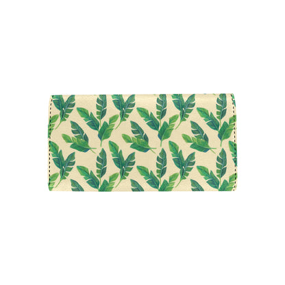 Banana Leaf Pattern Print Design 01 Women's Trifold Wallet