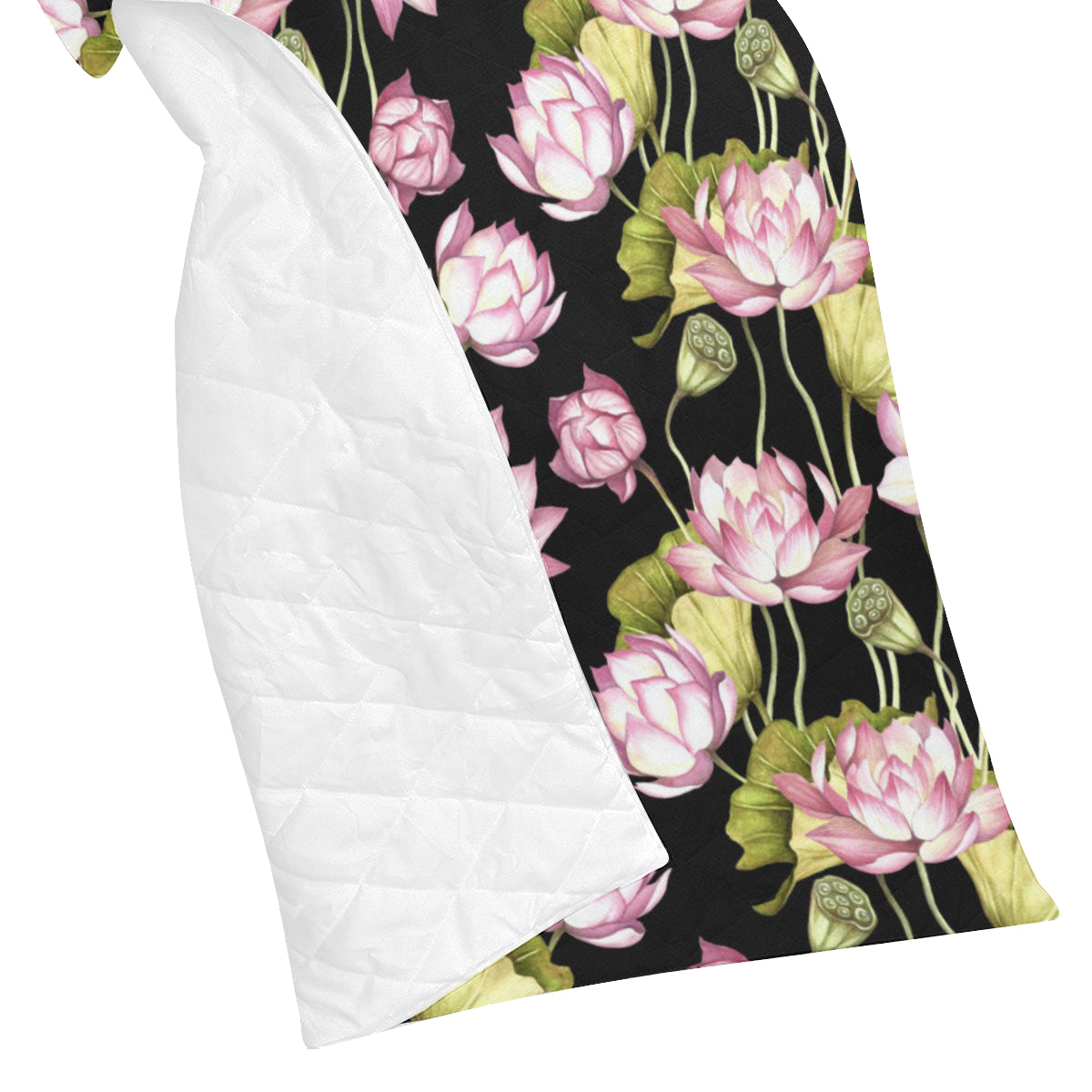 Water Lily Pattern Print Design WL06 Premium Quilt