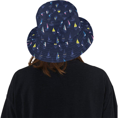 Sailboat Print Design LKS305 Unisex Bucket Hat