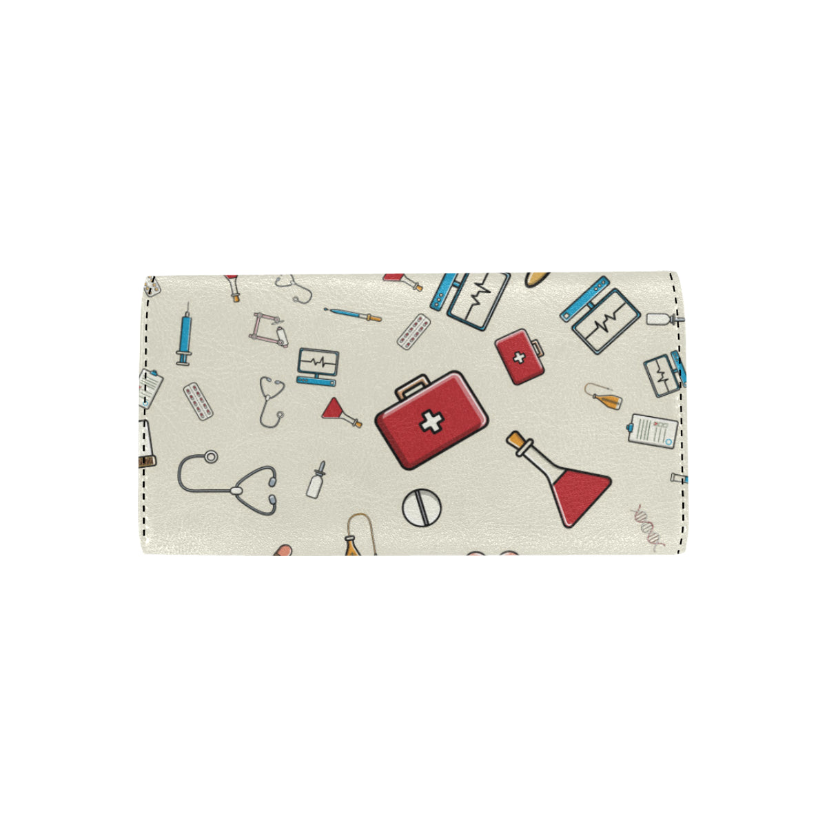 Nurse Pattern Print Design A04 Women's Trifold Wallet