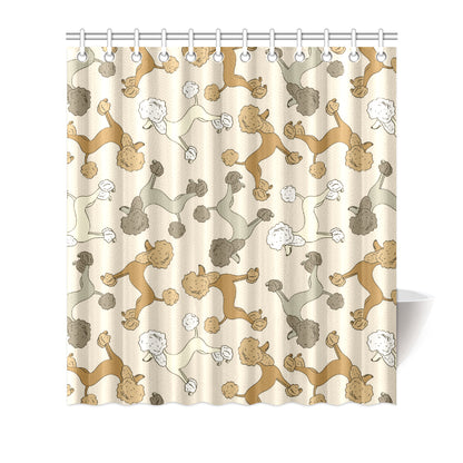 Poodle Pattern Print Design A01 Shower Curtain