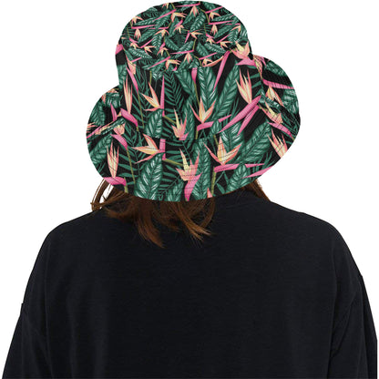 Bird Of Paradise Pattern Print Design BOP03 Unisex Bucket Hat